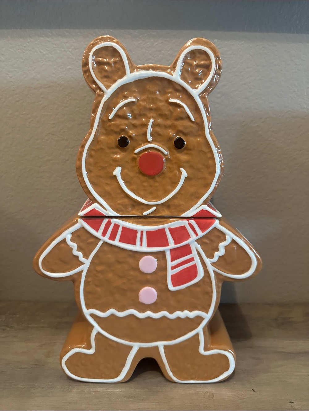 New! Gingerbread Winnie The Pooh Cookie Canister/Cookie Jar